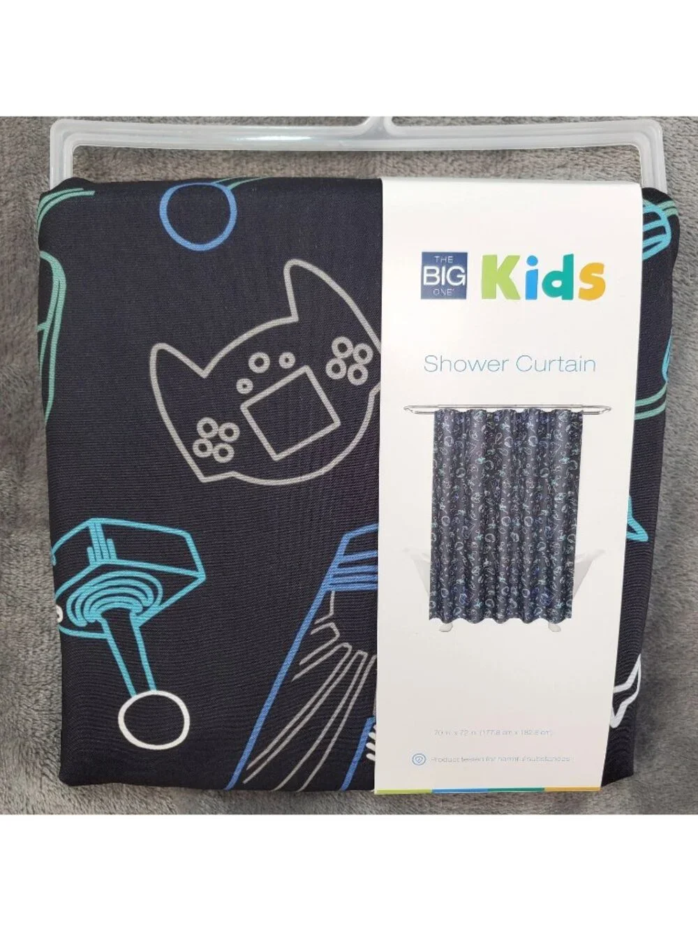 Kids Gaming Gamer Shower Curtain Fabric 70